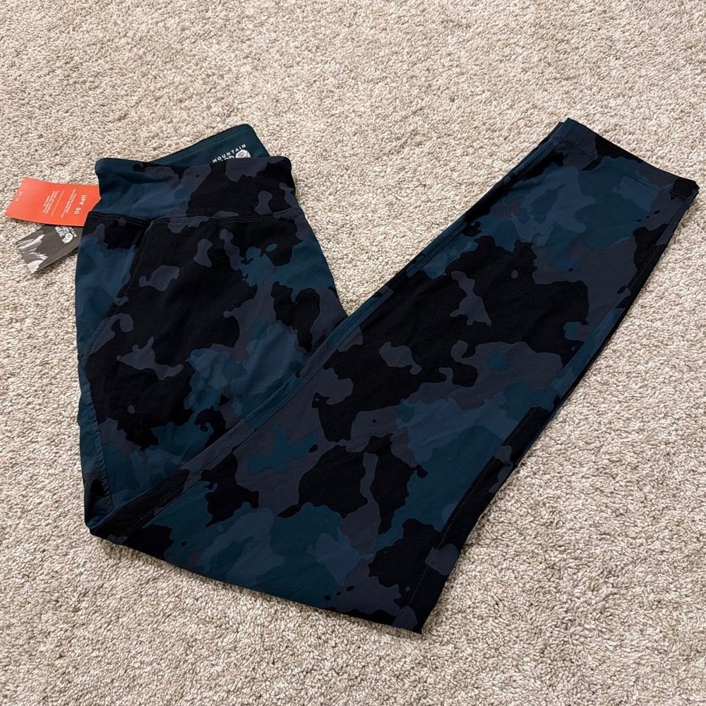 NWT Mountain Hardwear Camo Hiking Pants UPF 50 | Blue Black | Small